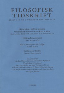 Lars Bergström (red.): Filosofisk tidskrift 4/2019