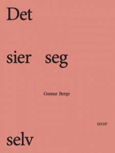 Gunnar Berge: Det sier seg selv