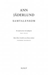 Ann Jäderlund: Samtalensom