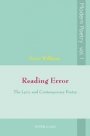 Nerys Williams: Reading Error: The Lyric and Contemporary Poetry